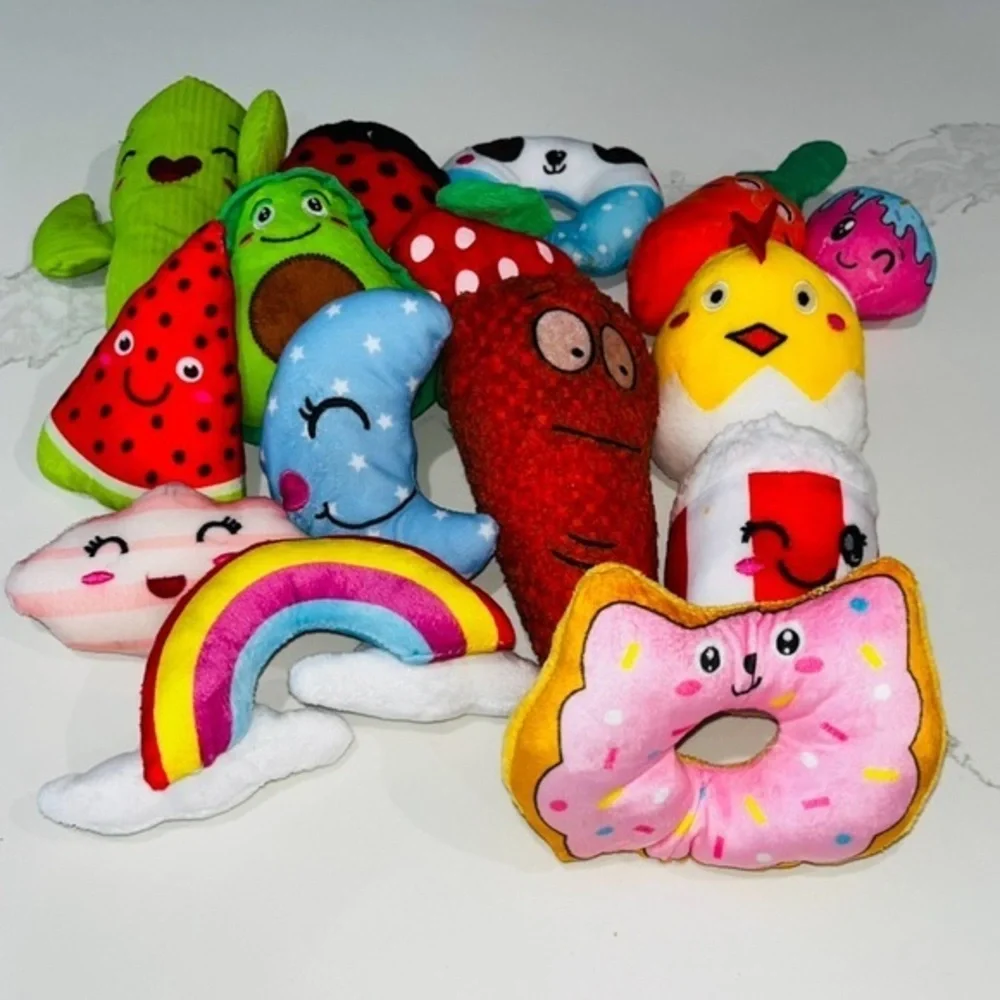 Colorful Plush Dog Toy Set 14